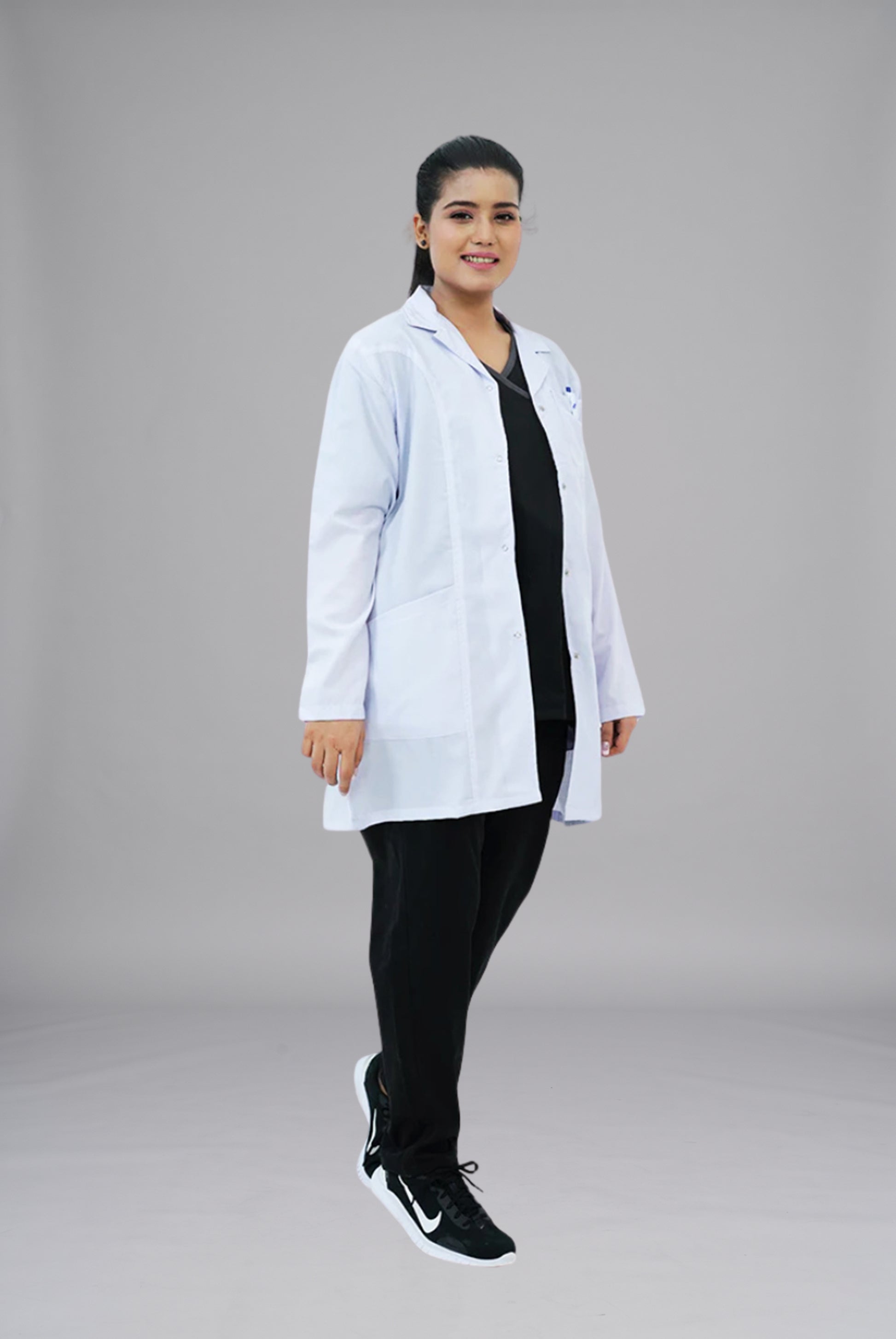 Elite Short Length White Lab Coat (Cotton Edition) | GTEX Apparels Pakistan 5