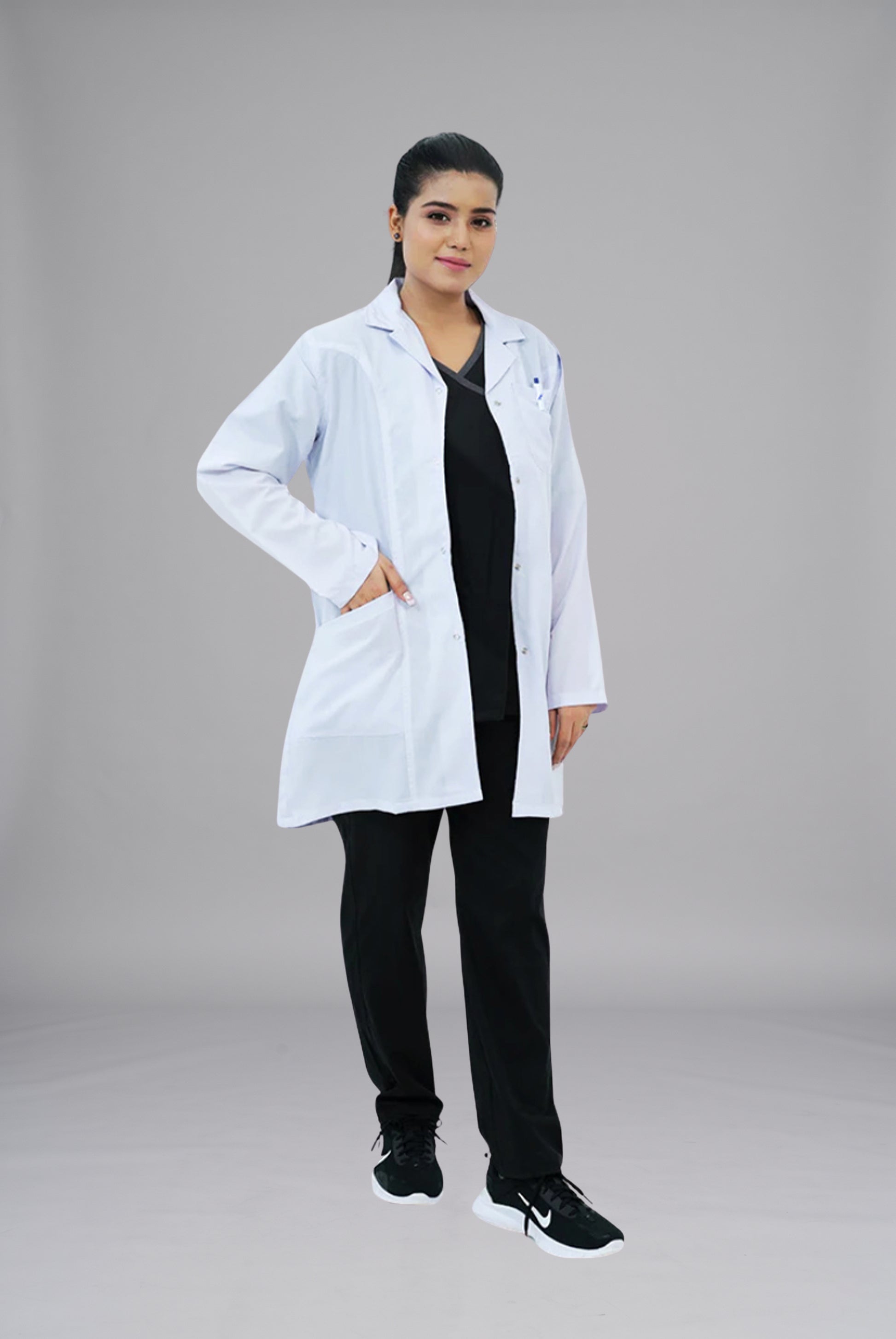 Elite Short Length White Lab Coat (Cotton Edition) | GTEX Apparels Pakistan 6