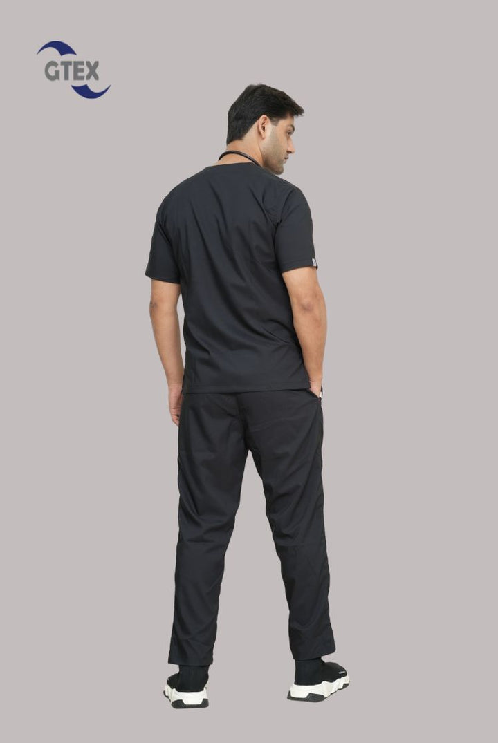 Flexi Care Edge Line™ Black Scrub Suit for Unisex by GTEX Apparels Pakistan