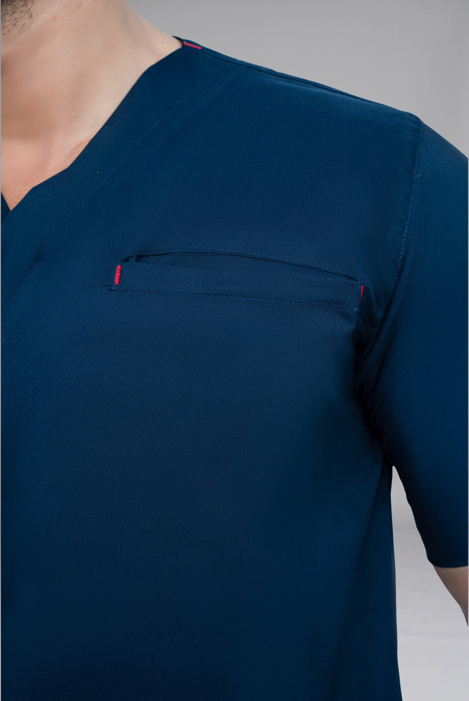 Buy Flexi Care Edge Line™ dark navy scrubs for unisex in Pakistan by Gtex Apparels, lightweight and practical workwear 2