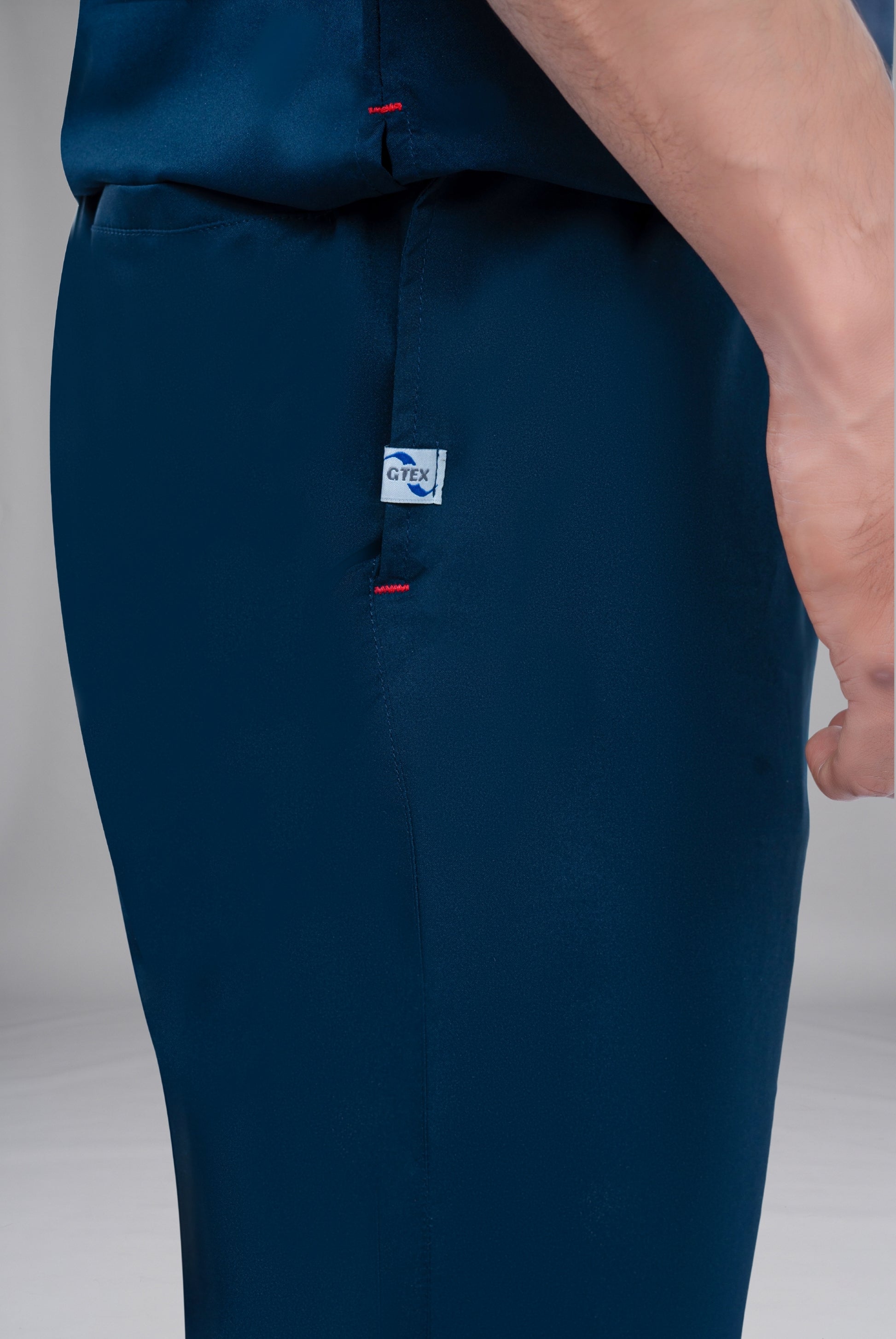 Buy Flexi Care Edge Line™ dark navy scrubs for unisex in Pakistan by Gtex Apparels, lightweight and practical workwear 4