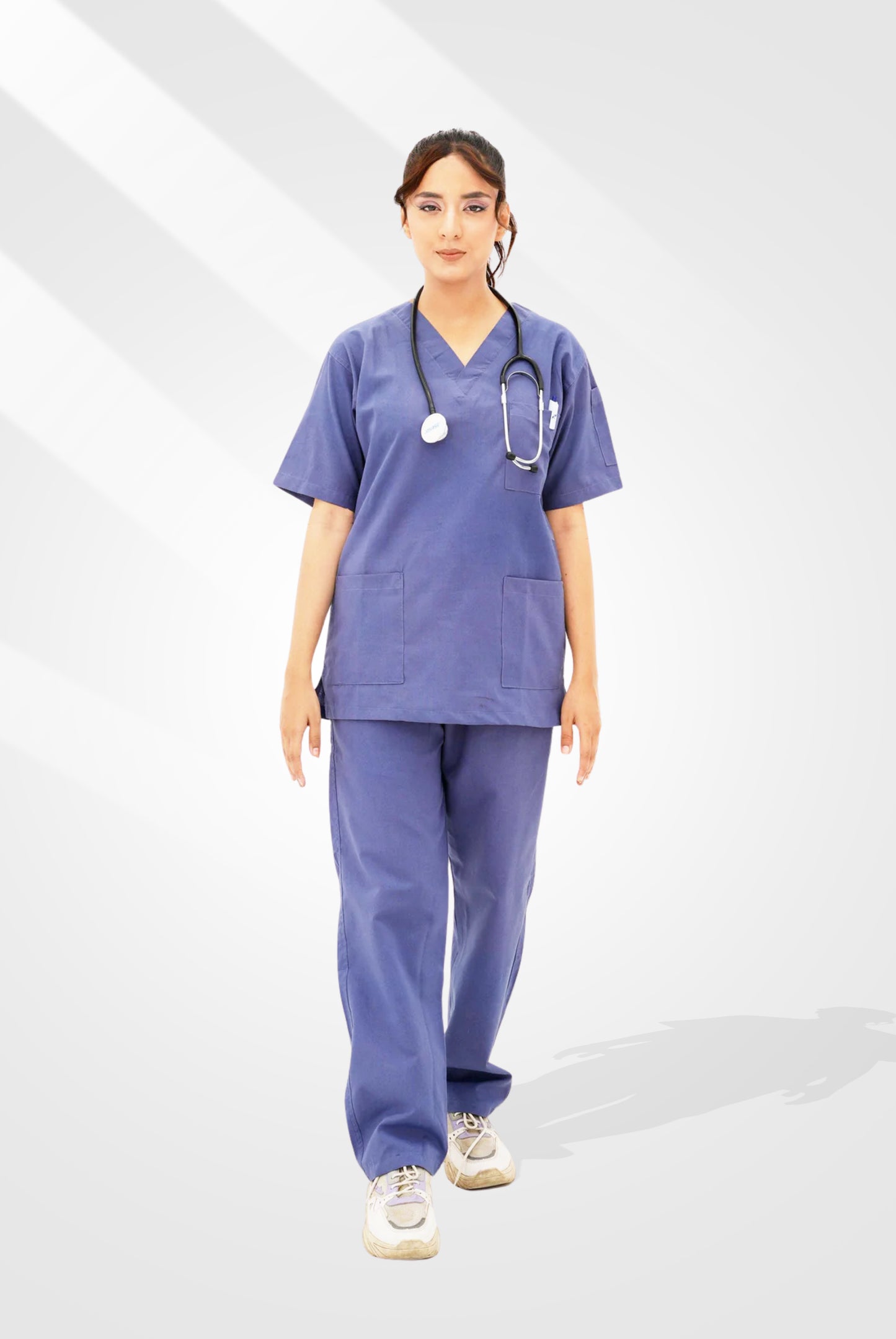 Light Navy Blue Scrub Suit for Women by GTEX Apparels Pakistan