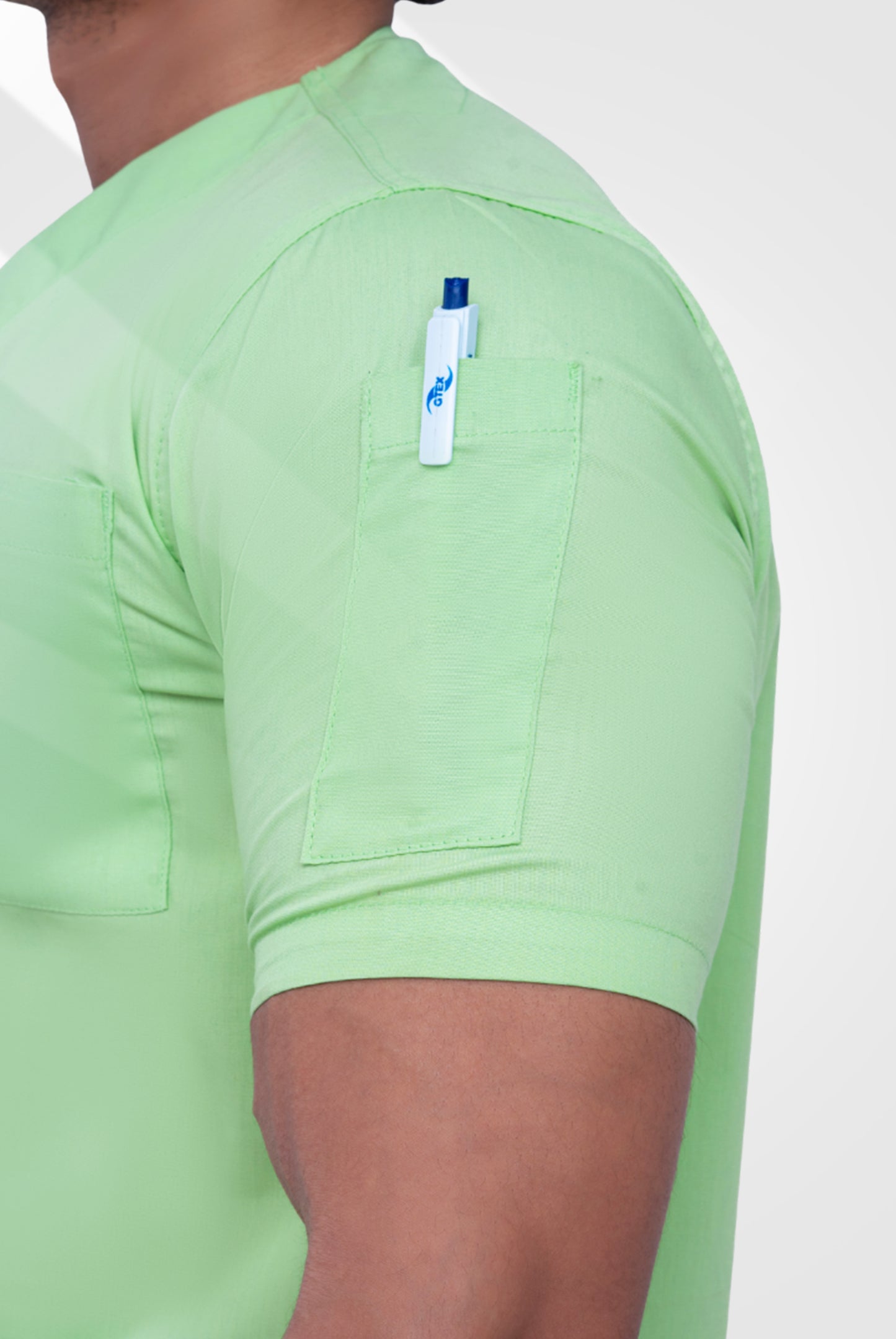 Light Pastel Green classic Scrub Suit for Men by GTEX Apparels Pakistan