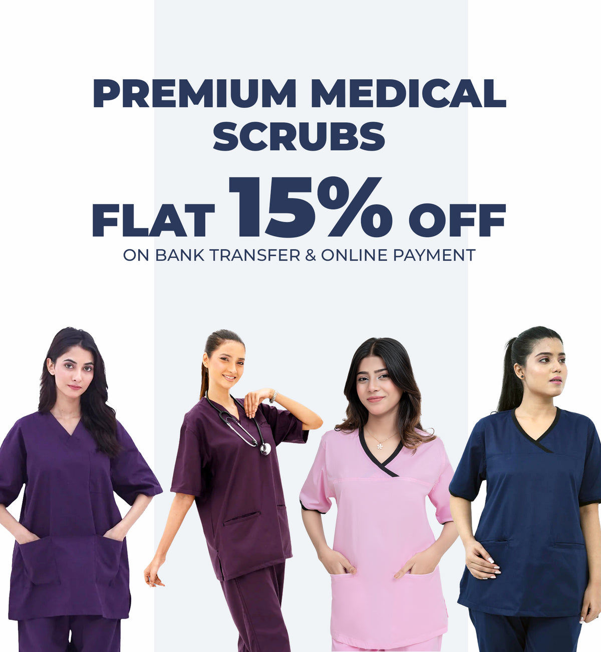 Premium medical scrubs in Pakistan by GTEX Apparel for doctors and nurses with breathable fabric 1