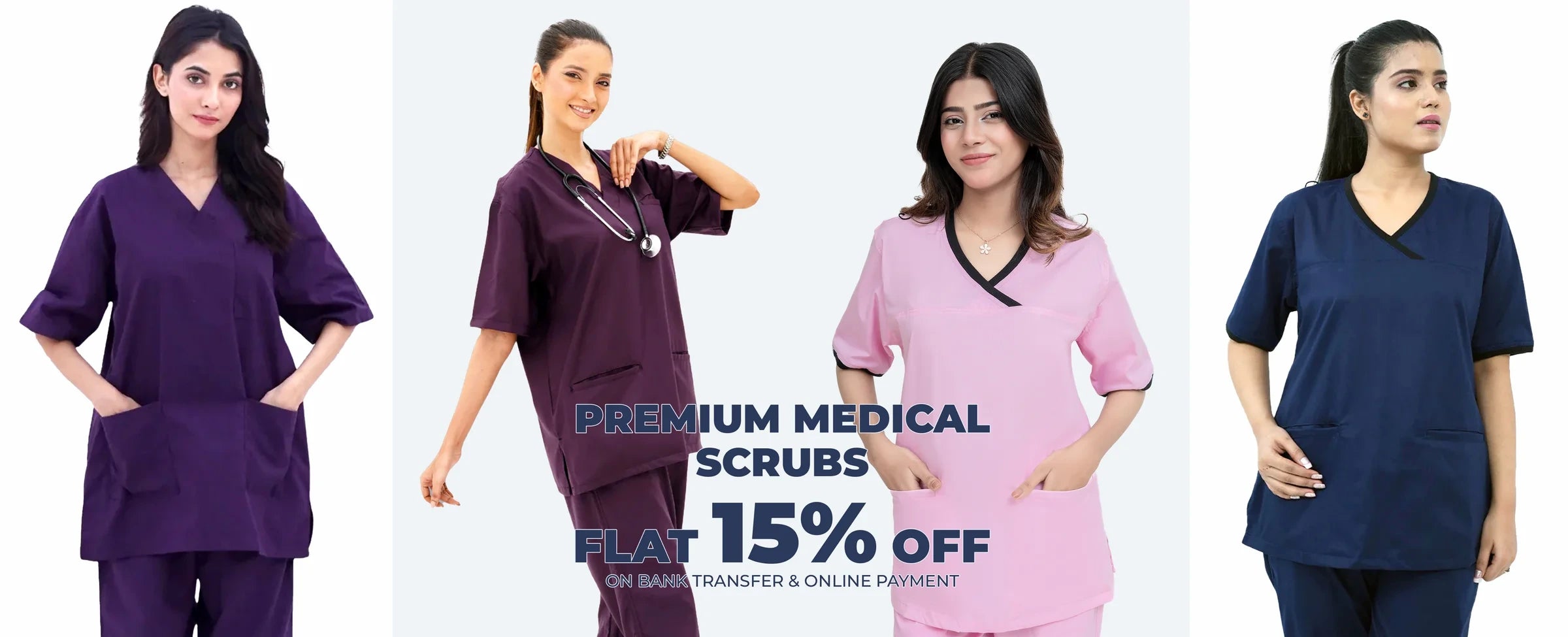 Premium medical scrubs in Pakistan by GTEX Apparel for doctors and nurses with breathable fabric 1