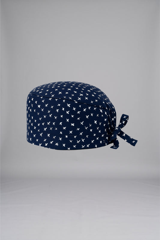 Midnight X Print Surgical Cap by GTEX Apparels Pakistan – Premium Reusable Medical Scrub Cap for Doctors, Nurses, Surgeons, and Healthcare Professionals 1