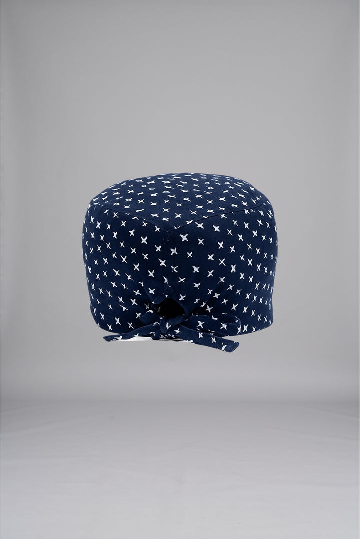 Midnight X Print Surgical Cap by GTEX Apparels Pakistan – Premium Reusable Medical Scrub Cap for Doctors, Nurses, Surgeons, and Healthcare Professionals 2