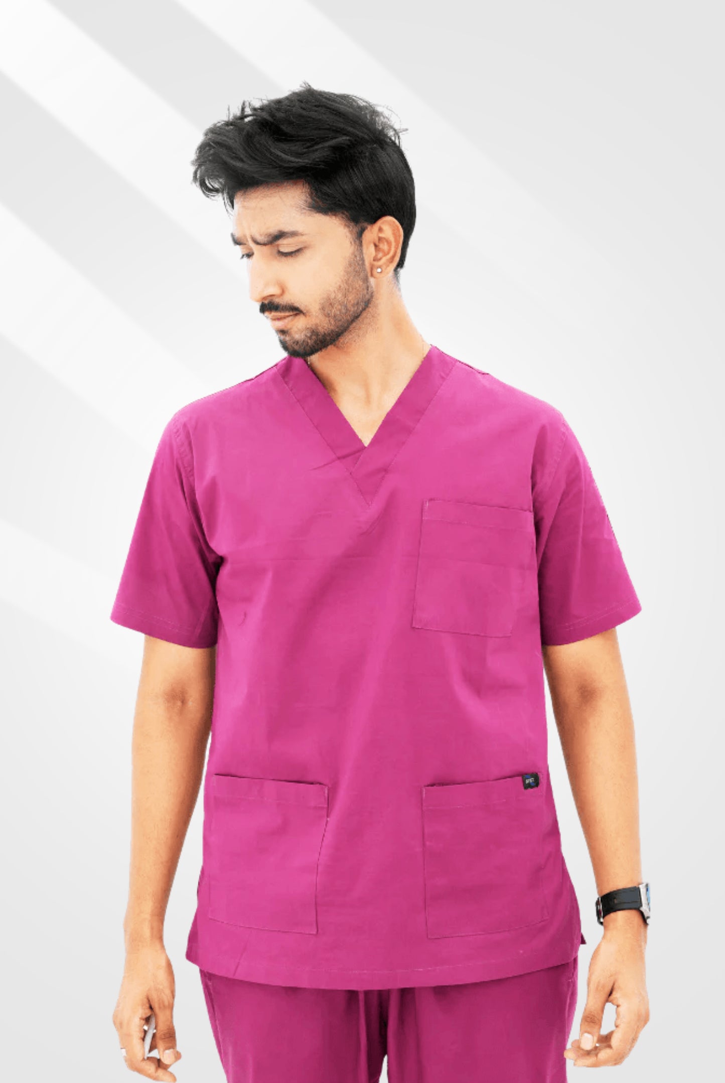 Mulberry Maroon Scrub Suit for Men by GTEX Apparels Pakistan
