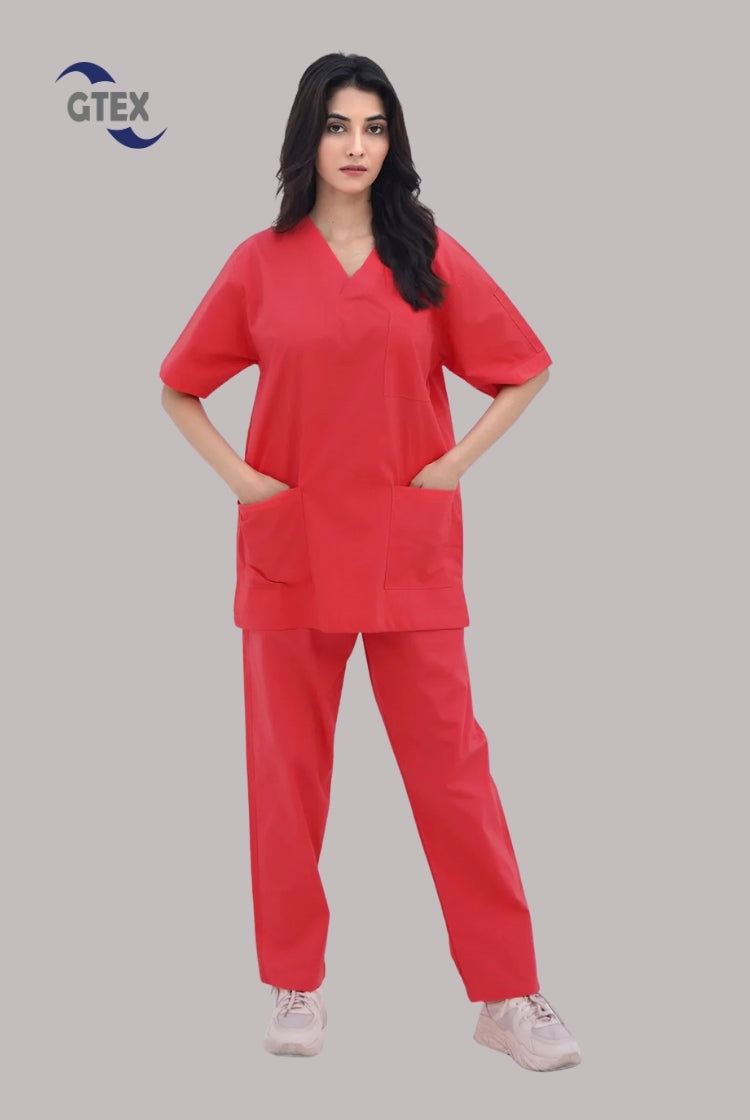 Orange Scrub Suit for Unisex by GTEX Apparels Pakistan