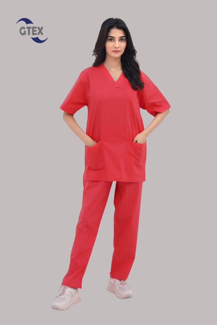 Orange Scrub Suit for Unisex by GTEX Apparels Pakistan