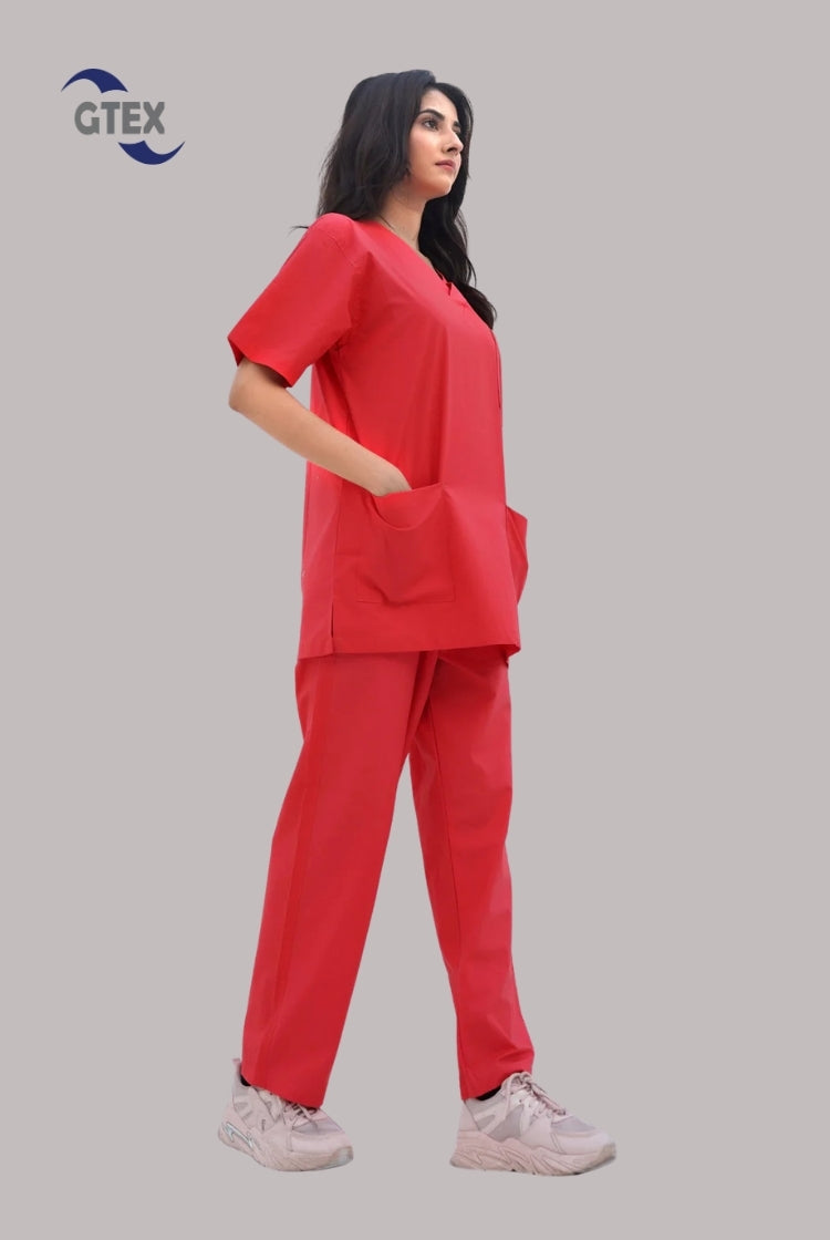 Orange Scrub Suit for Unisex by GTEX Apparels Pakistan