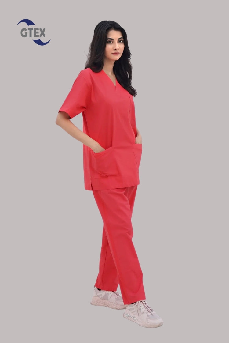 Orange Scrub Suit for Unisex by GTEX Apparels Pakistan
