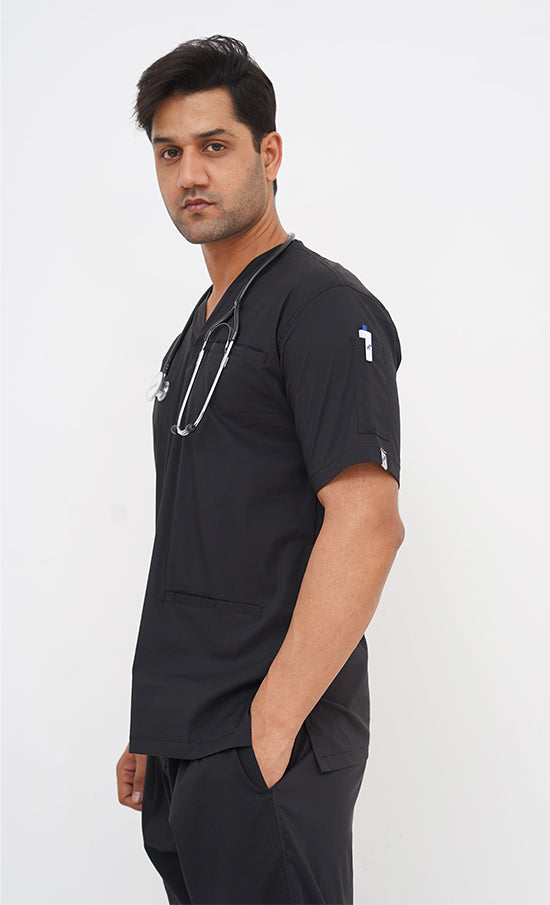 Performance Black Scrub Suit for Men By GTEX Apparels Pakistan