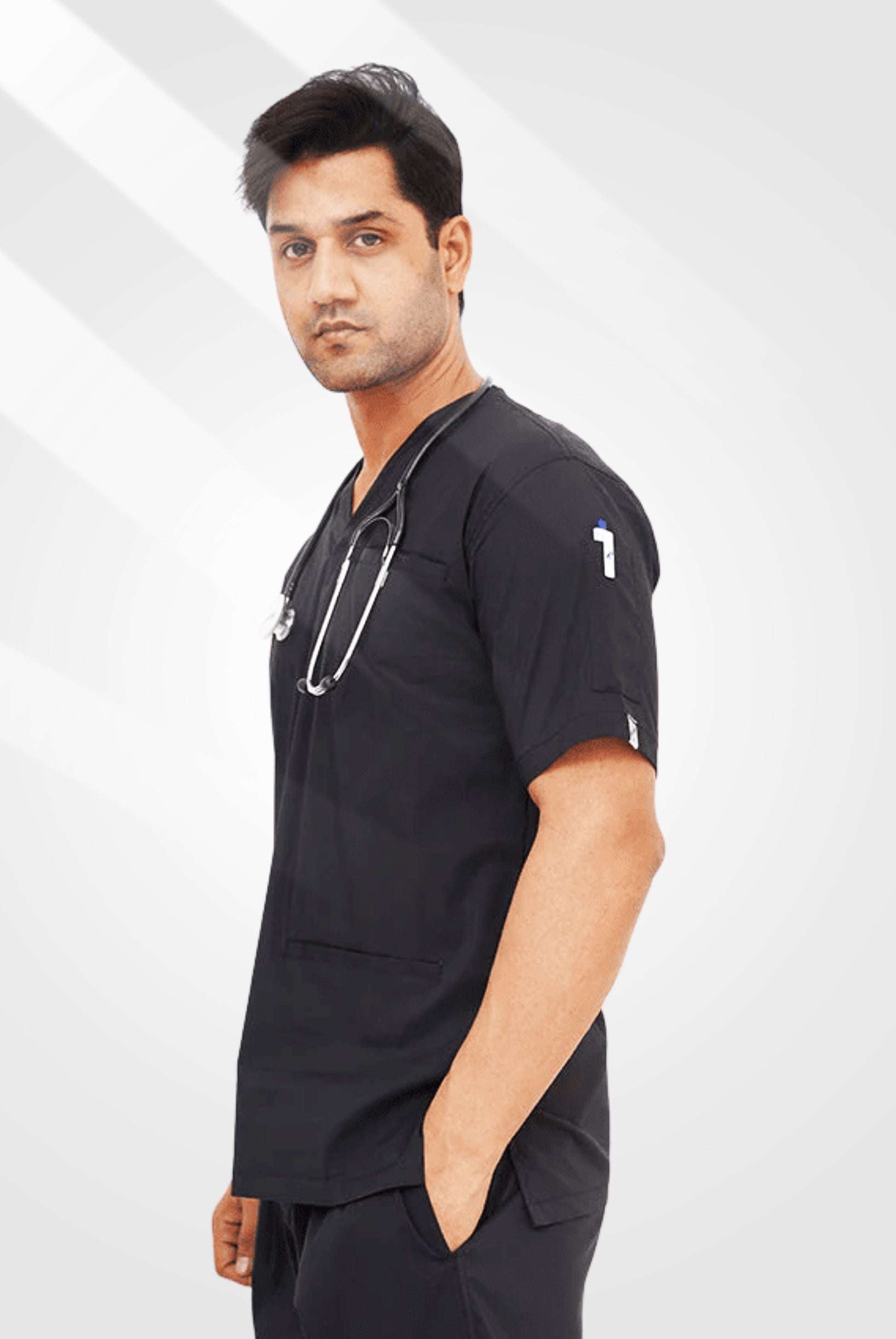 Performance Black Scrub Suit for Men By GTEX Apparels Pakistan