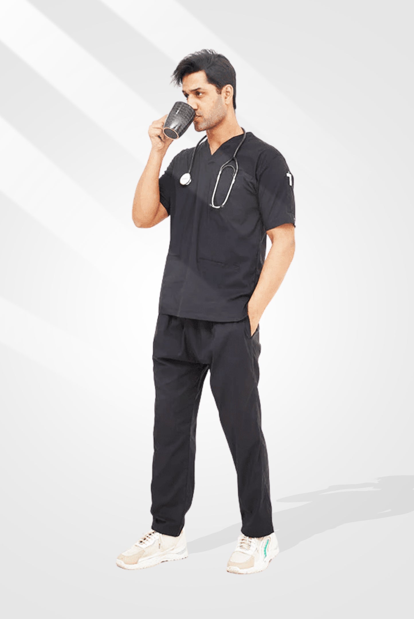 Performance Black Scrub Suit for Men By GTEX Apparels Pakistan
