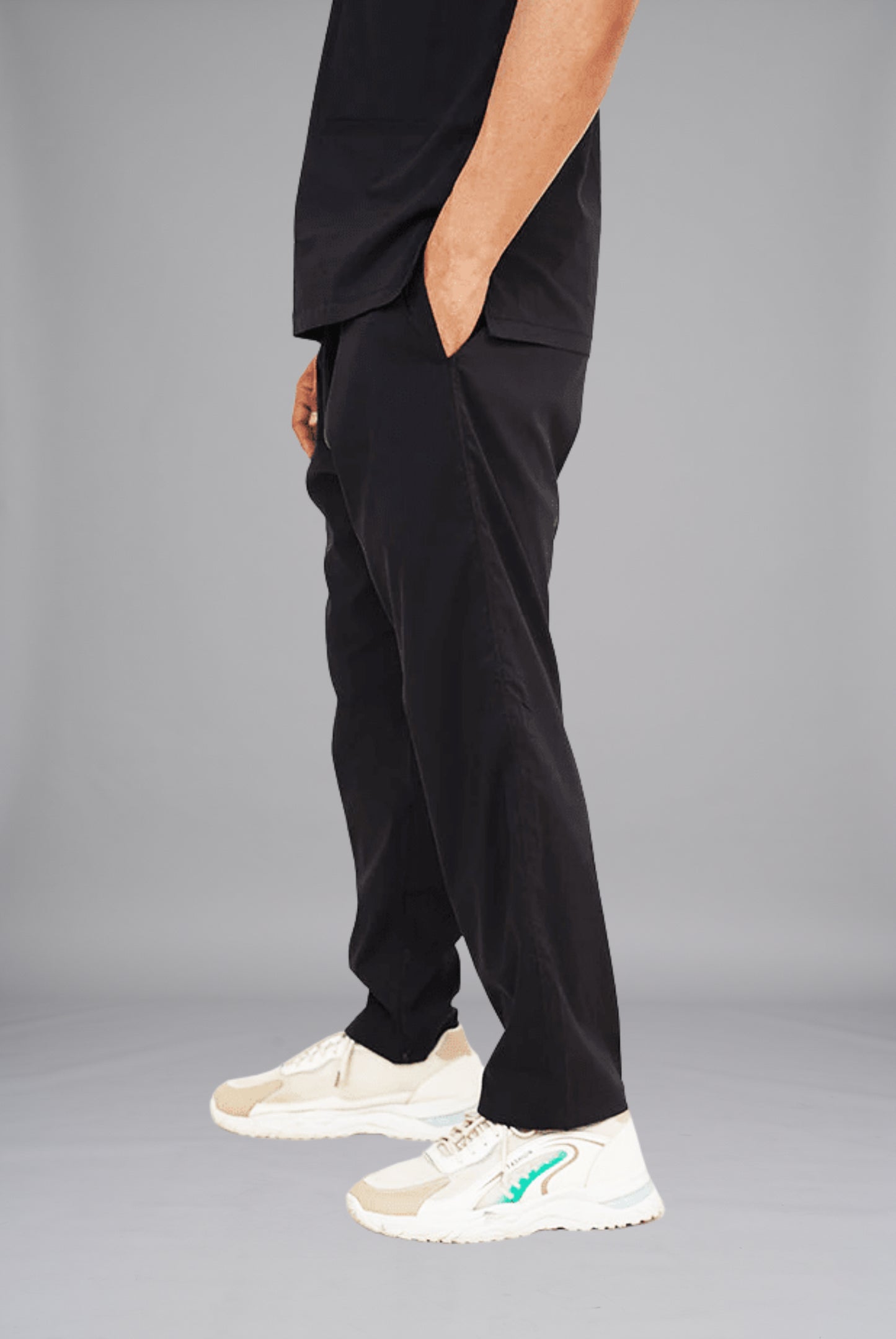 Buy performance black scrubs for men in Pakistan by Gtex Apparels, comfortable workwear for daily use 8