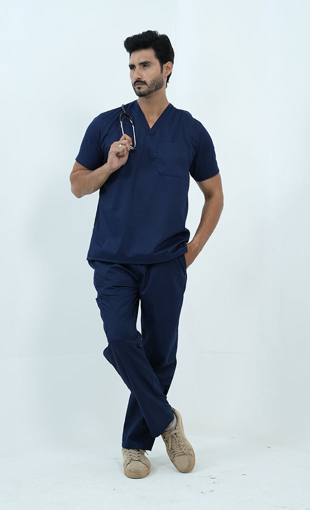 Buy Performance Ink Navy Scrub Suit For Mens - Gtex Apparels
