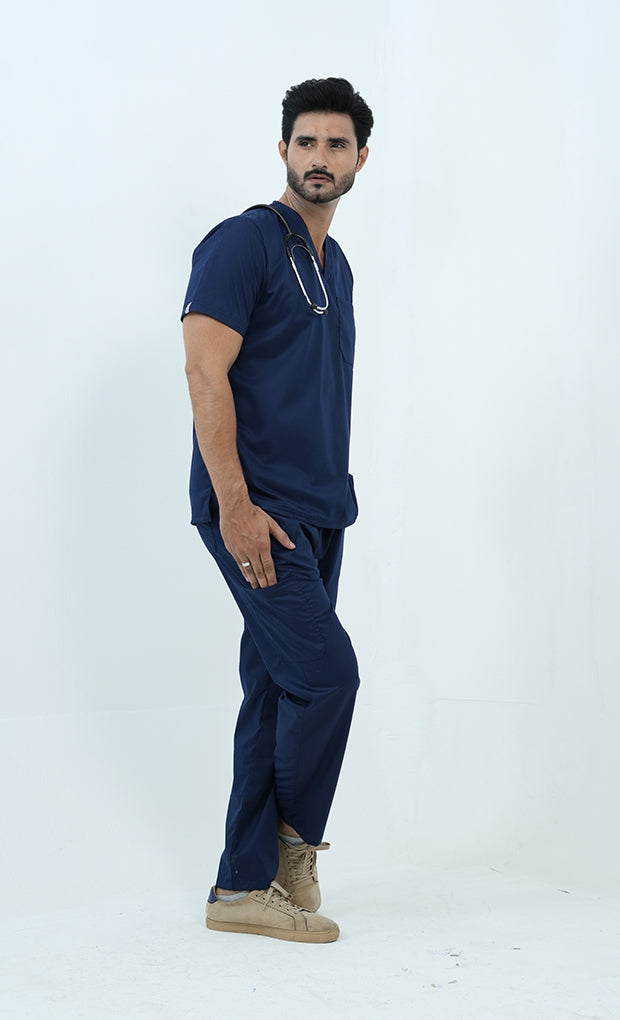Buy Performance Ink Navy Scrub Suit For Mens 4 - Gtex Apparels