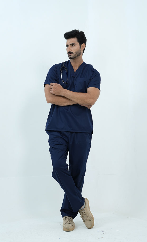 Buy Performance Ink Navy Scrub Suit For Mens 5 - Gtex Apparels