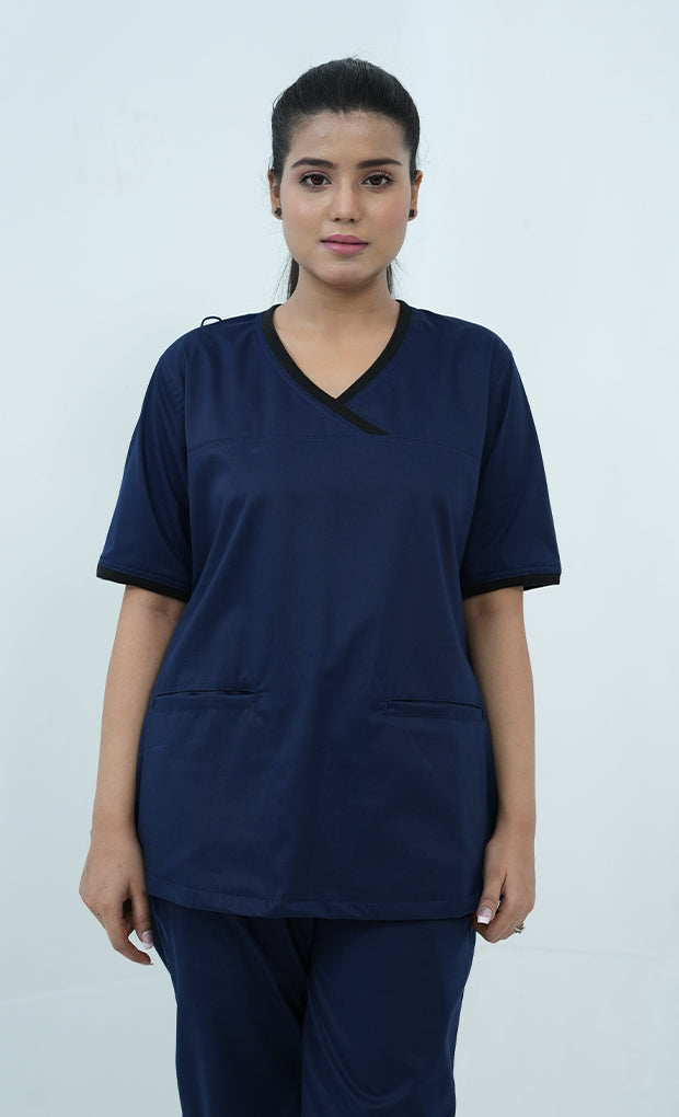 Buy Performance Ink Navy Scrub Suit for Women 2 - Gtex Apparels