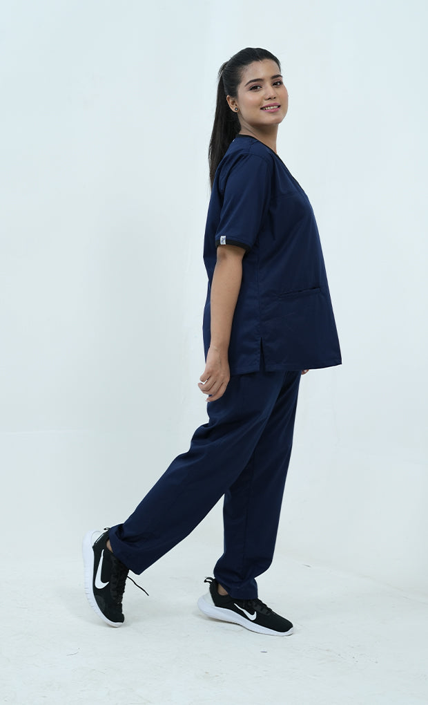 Buy Performance Ink Navy Scrub Suit for Women 5 - Gtex Apparels