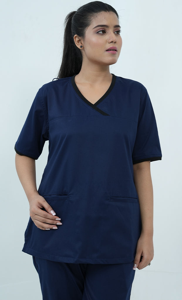 Buy Performance Ink Navy Scrub Suit for Women 7 - Gtex Apparels