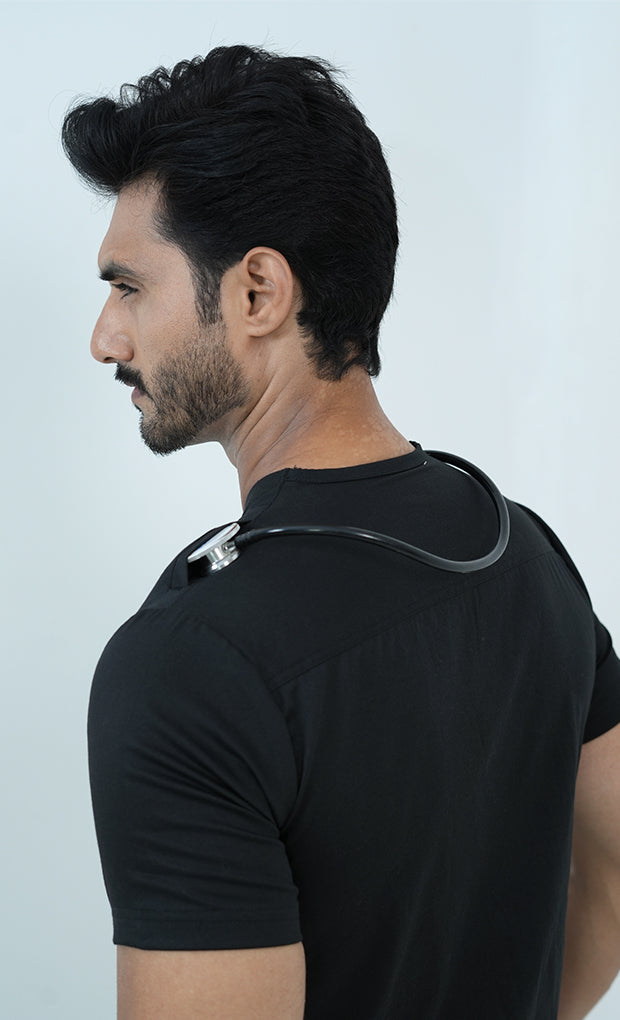 Buy Premium Black Scrub Suit For Men 11 - Gtex Apparels