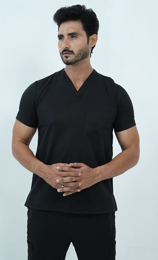 Buy Premium Black Scrub Suit For Men 1 - Gtex Apparels