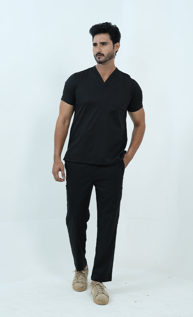 Buy Premium Black Scrub Suit For Men 9 - Gtex Apparels