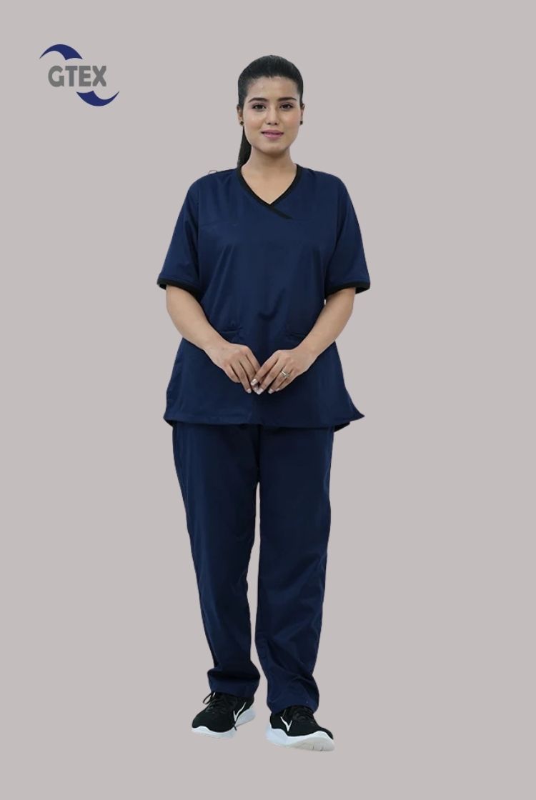Premium Notch™ Ink Navy Scrub Suit for Women By GTEX Apparels Pakistan