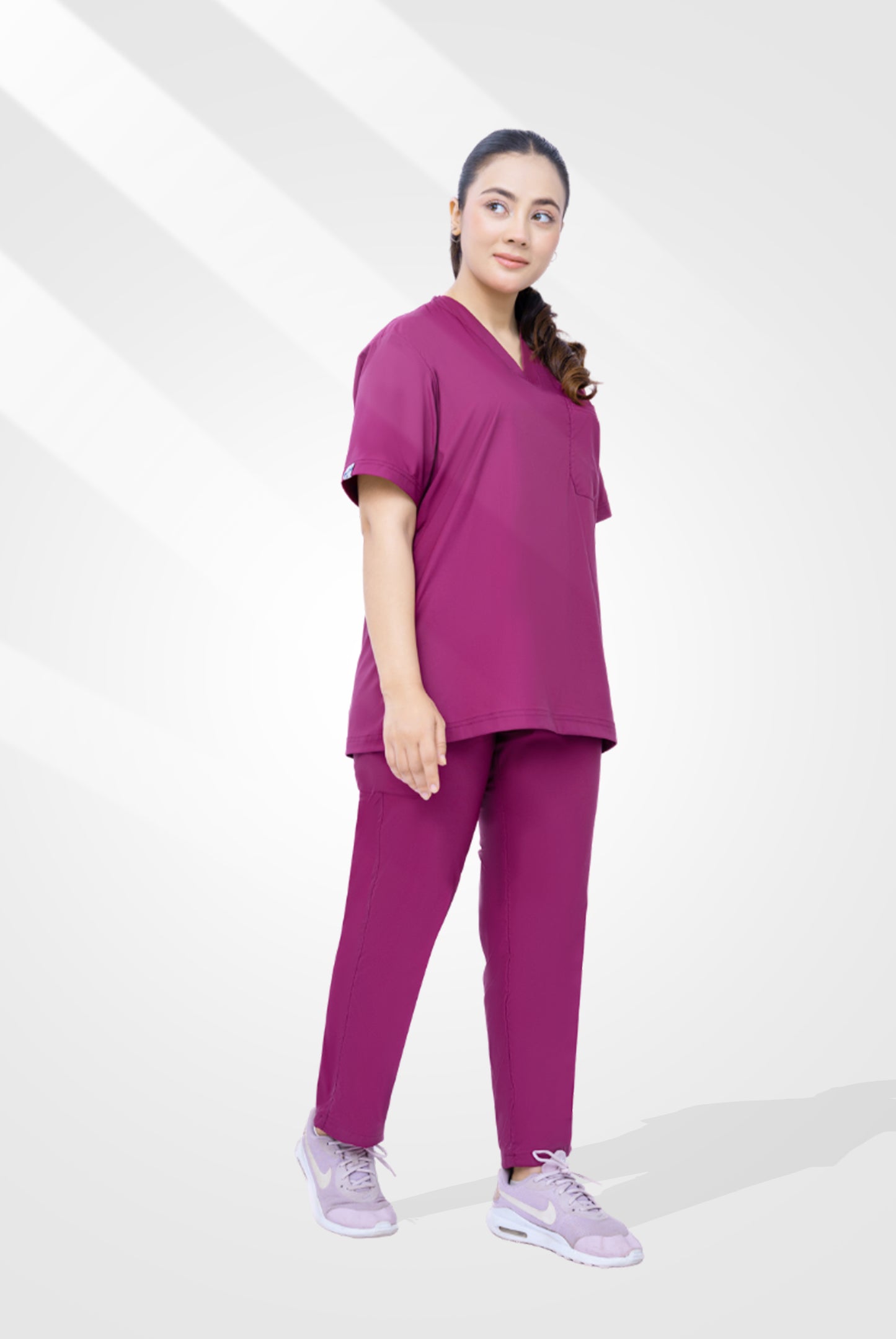 Premium Notch™ Pro Bright Maroon Scrub Suit Wrinkle Free Edition – GTEX Apparels 2