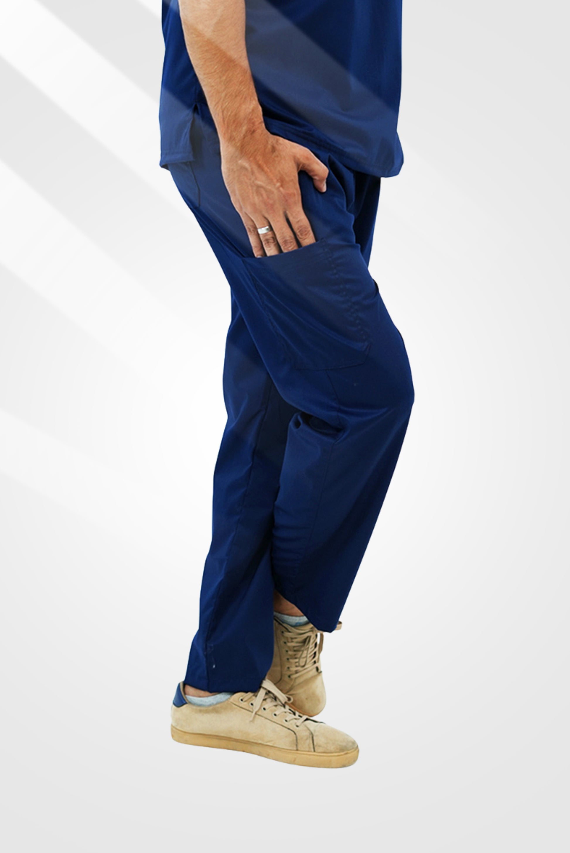 Premium Notch™ Pro Ink Navy Scrub Suit for Men by GTEX Apparels Pakistan