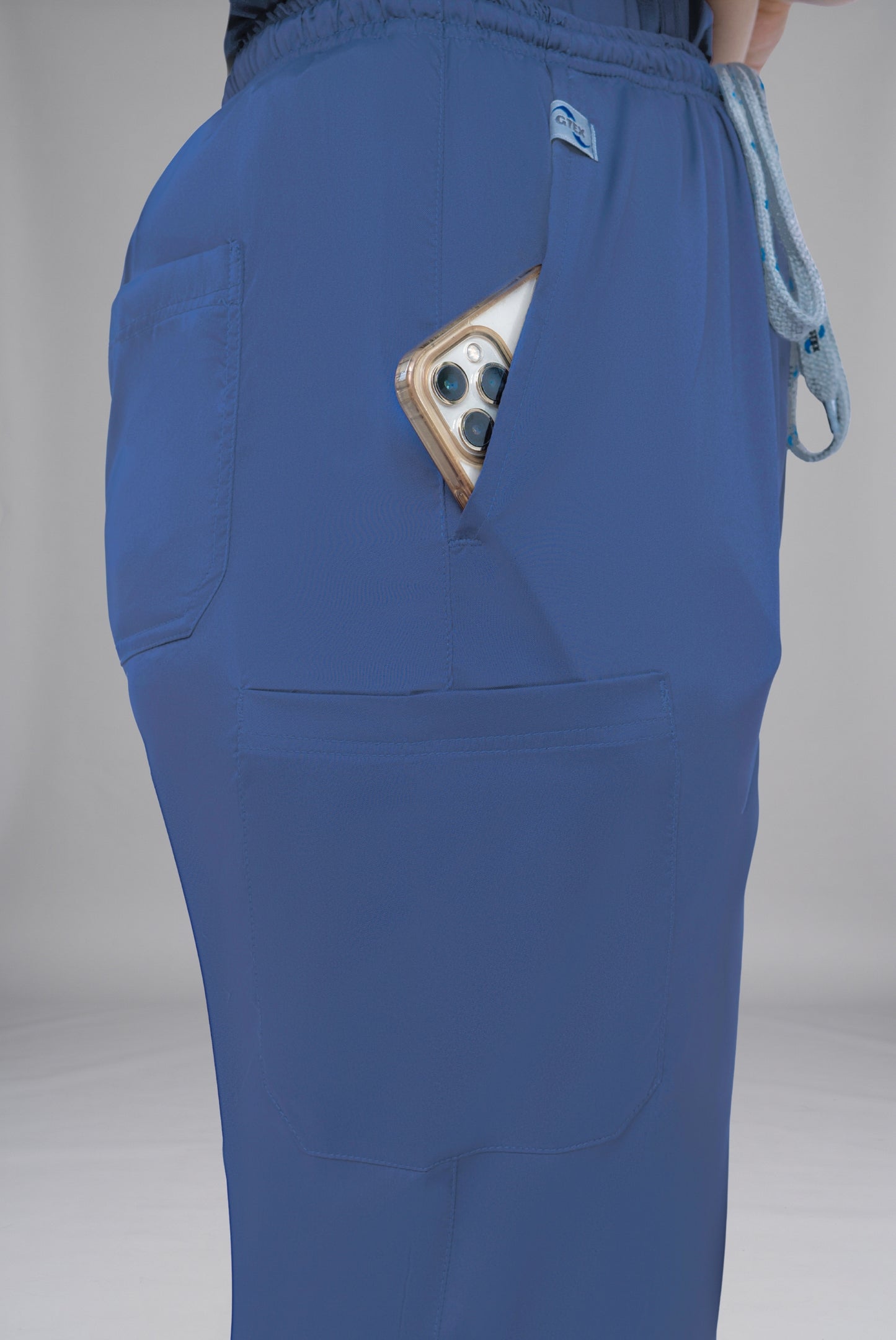 Buy Premium Notch Pro light navy scrub wrinkle free edition in Pakistan by Gtex Apparels designed for comfortable daily professional use in healthcare environments 2