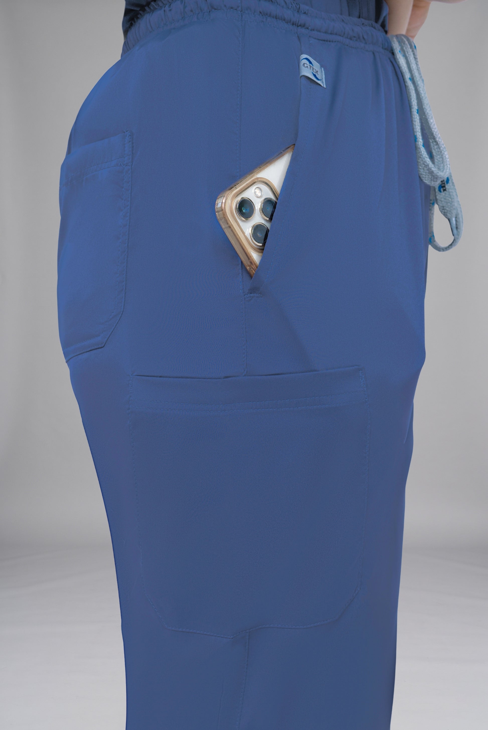 Buy Premium Notch Pro light navy scrub wrinkle free edition in Pakistan by Gtex Apparels designed for comfortable daily professional use in healthcare environments 2