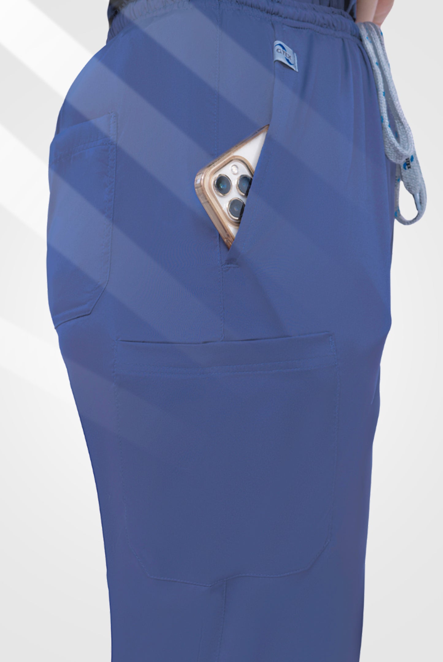Buy Premium Notch Pro light navy scrub wrinkle free edition in Pakistan by Gtex Apparels designed for comfortable daily professional use in healthcare environments  5