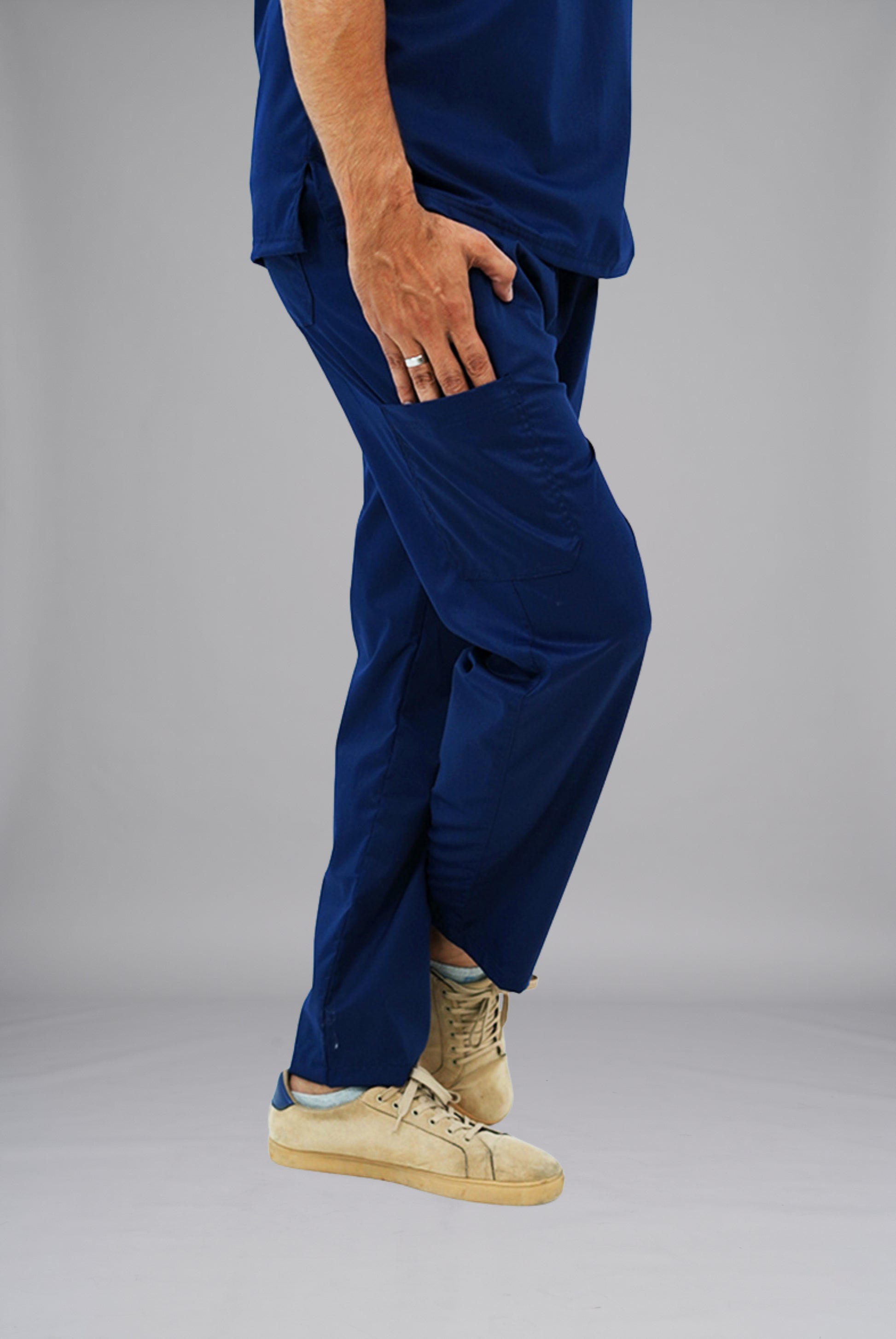 Buy Premium Notch™ Pro ink navy scrub in Pakistan by Gtex Apparels designed for comfortable daily professional use in healthcare environments 8