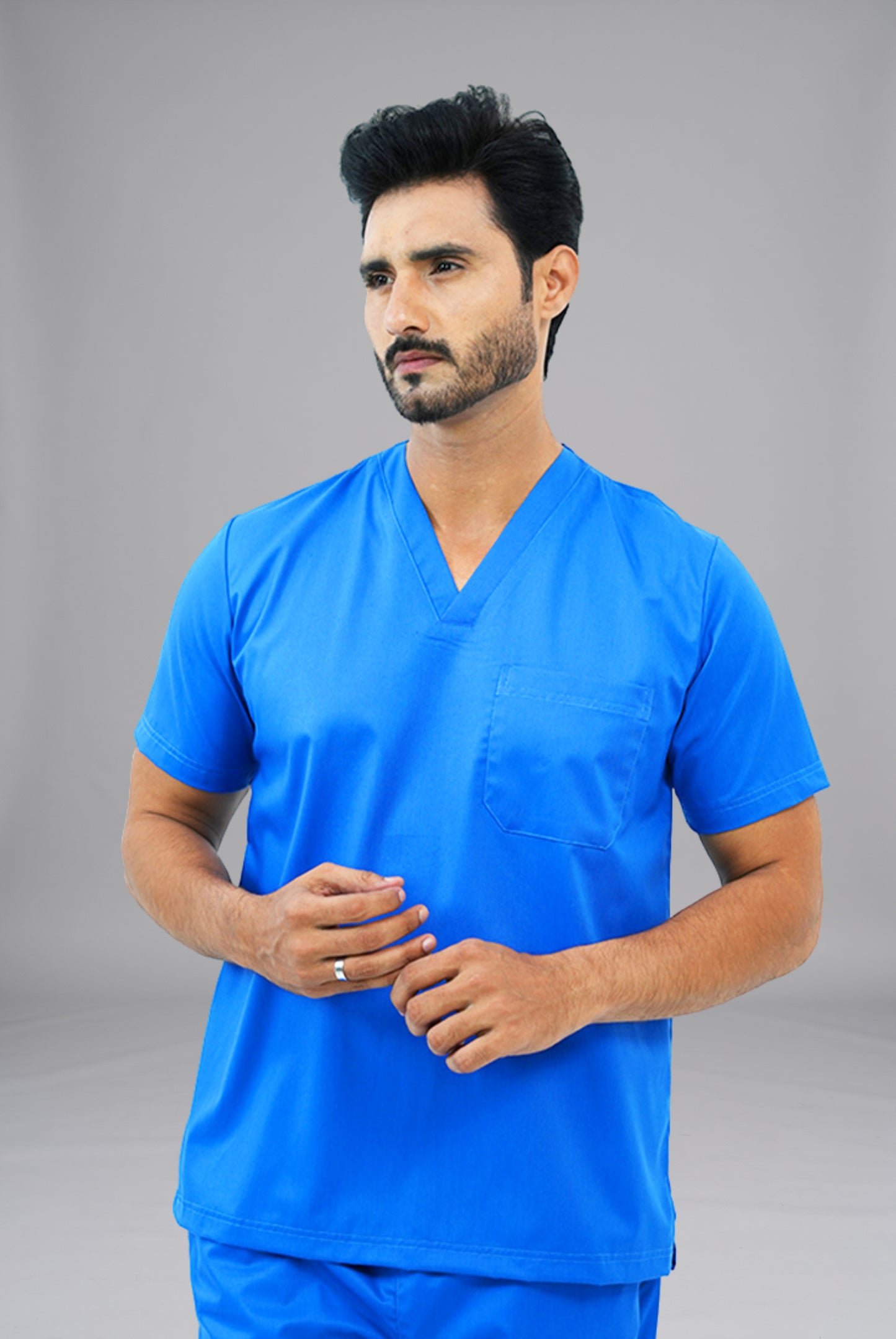Buy Premium Notch™ Pro Royal_Blue_Scrub in Pakistan by Gtex Apparels, designed for comfortable daily professional use in healthcare environments 2