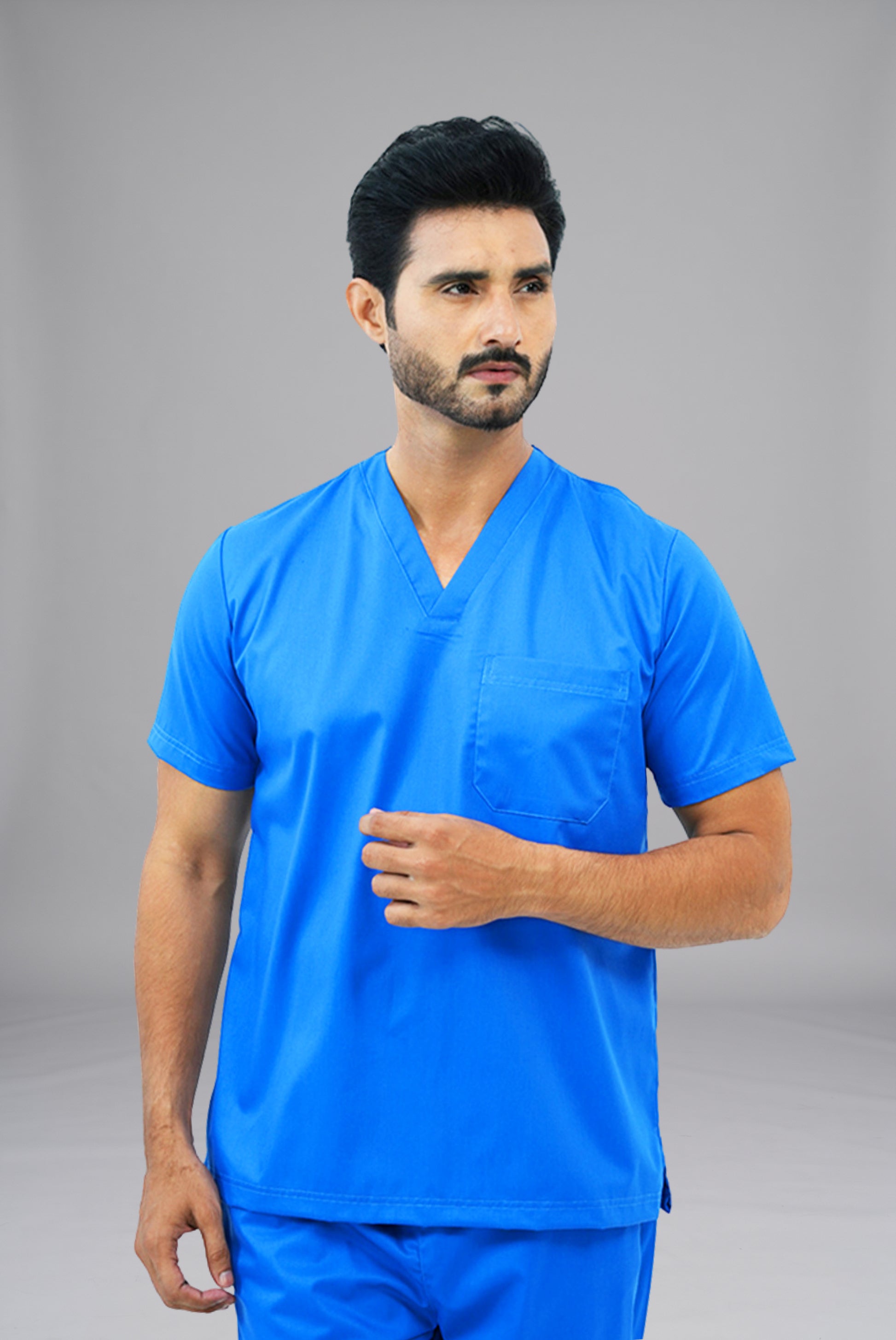 Buy Premium Notch™ Pro Royal_Blue_Scrub in Pakistan by Gtex Apparels, designed for comfortable daily professional use in healthcare environments 3