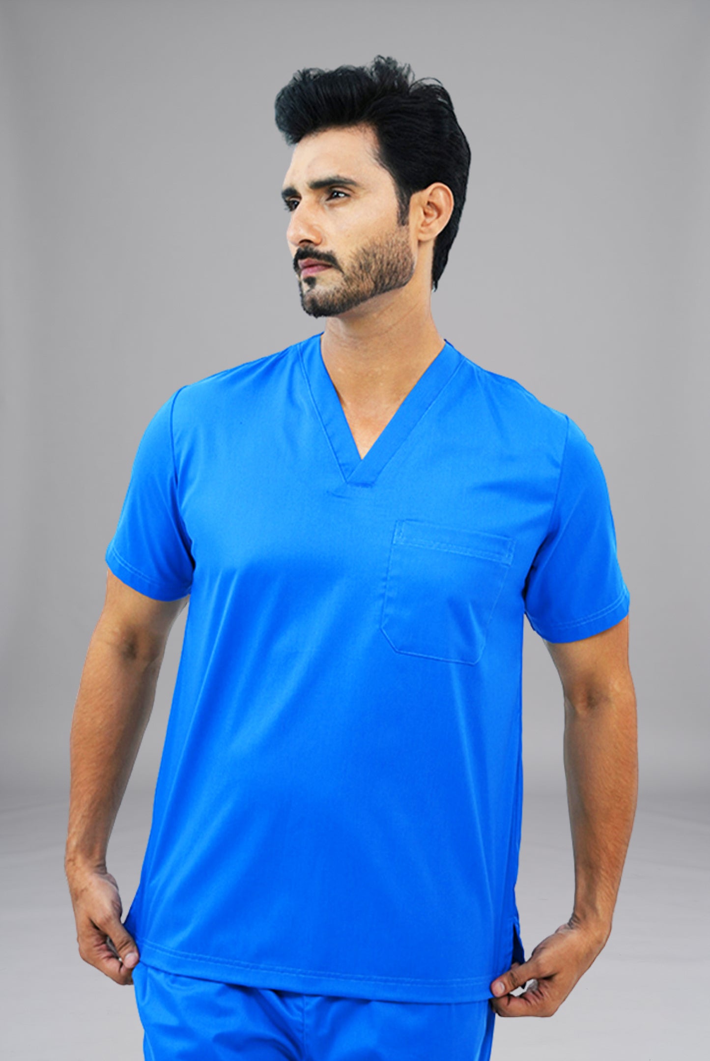 Buy Premium Notch™ Pro Royal_Blue_Scrub in Pakistan by Gtex Apparels, designed for comfortable daily professional use in healthcare environments 7