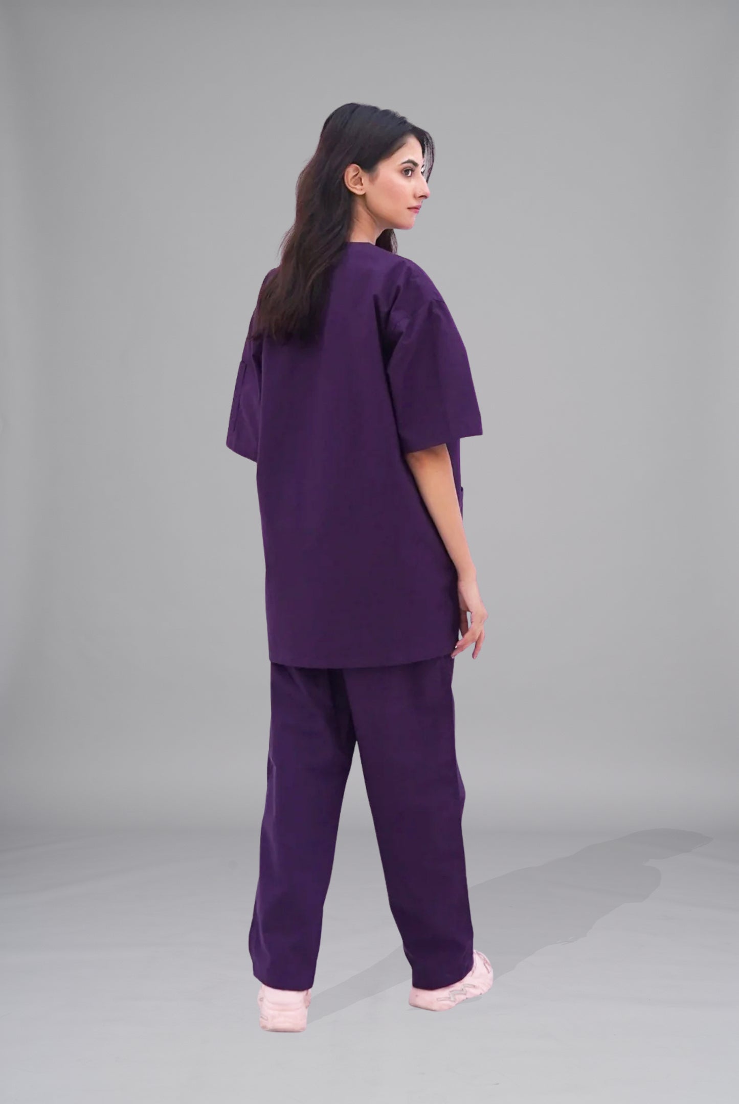 Buy purple scrubs for unisex in Pakistan by Gtex Apparels comfortable workwear for daily use 1
