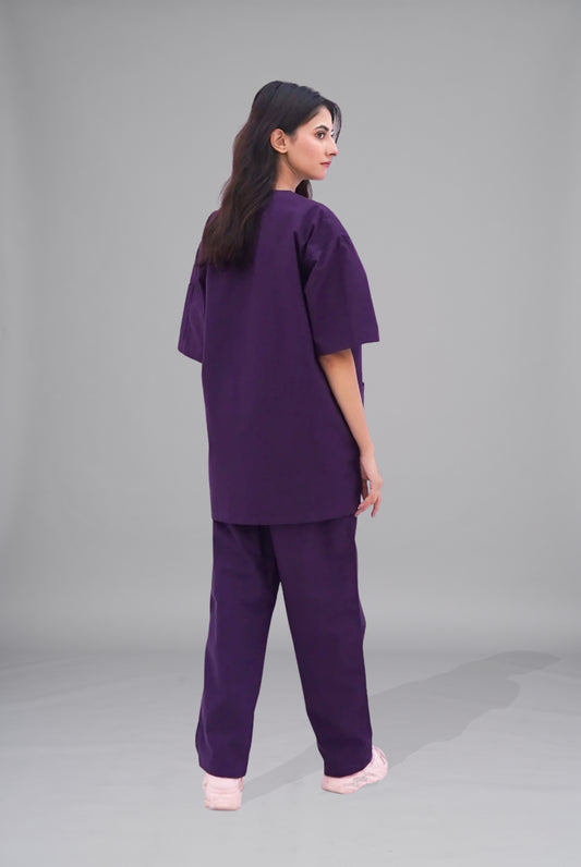 Buy purple scrubs for unisex in Pakistan by Gtex Apparels comfortable workwear for daily use 1