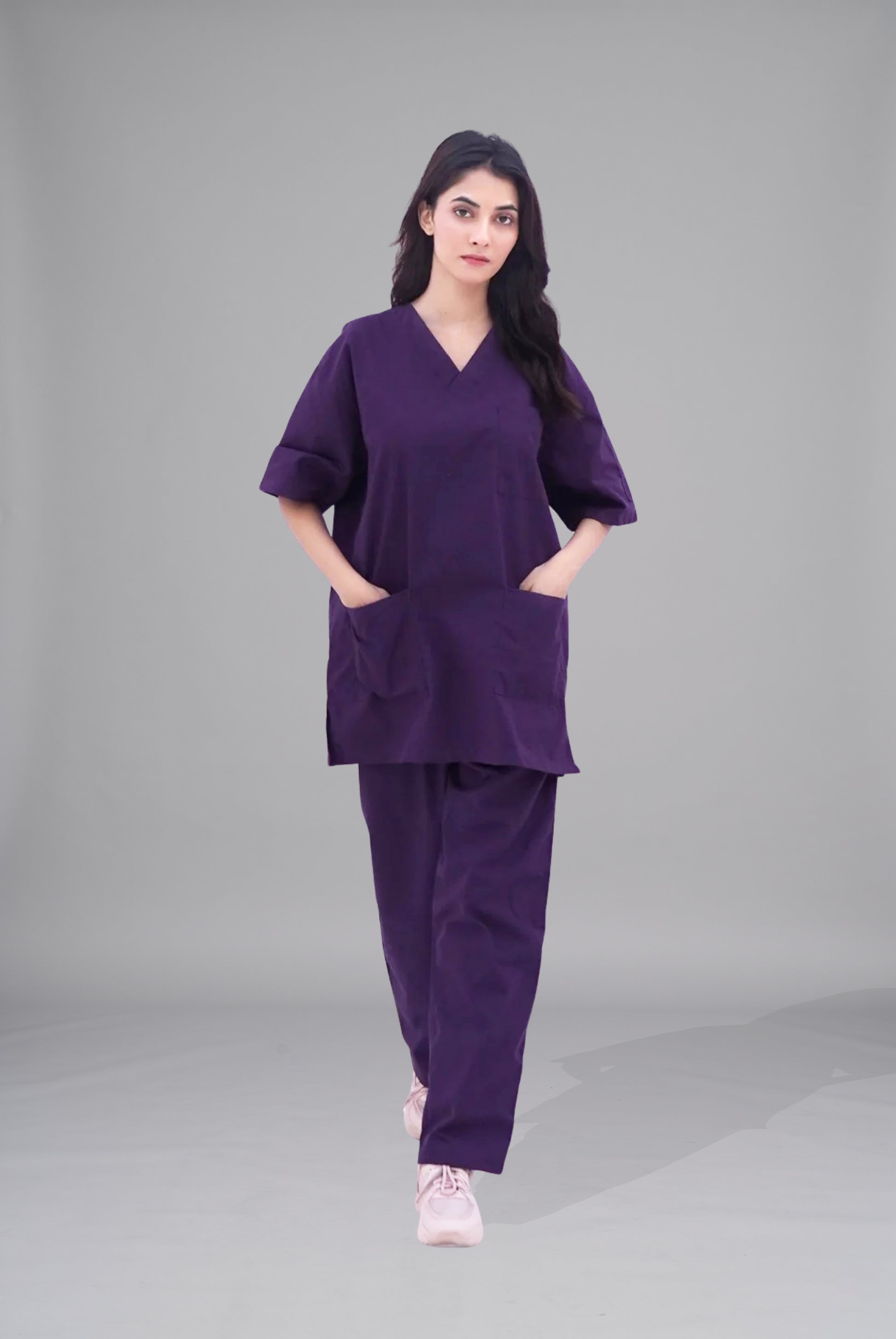 Buy purple scrubs for unisex in Pakistan by Gtex Apparels comfortable workwear for daily use  2