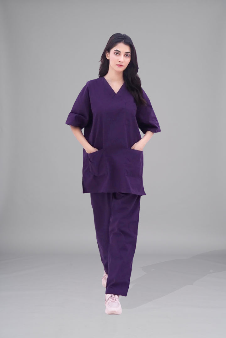 Buy purple scrubs for unisex in Pakistan by Gtex Apparels comfortable workwear for daily use  2