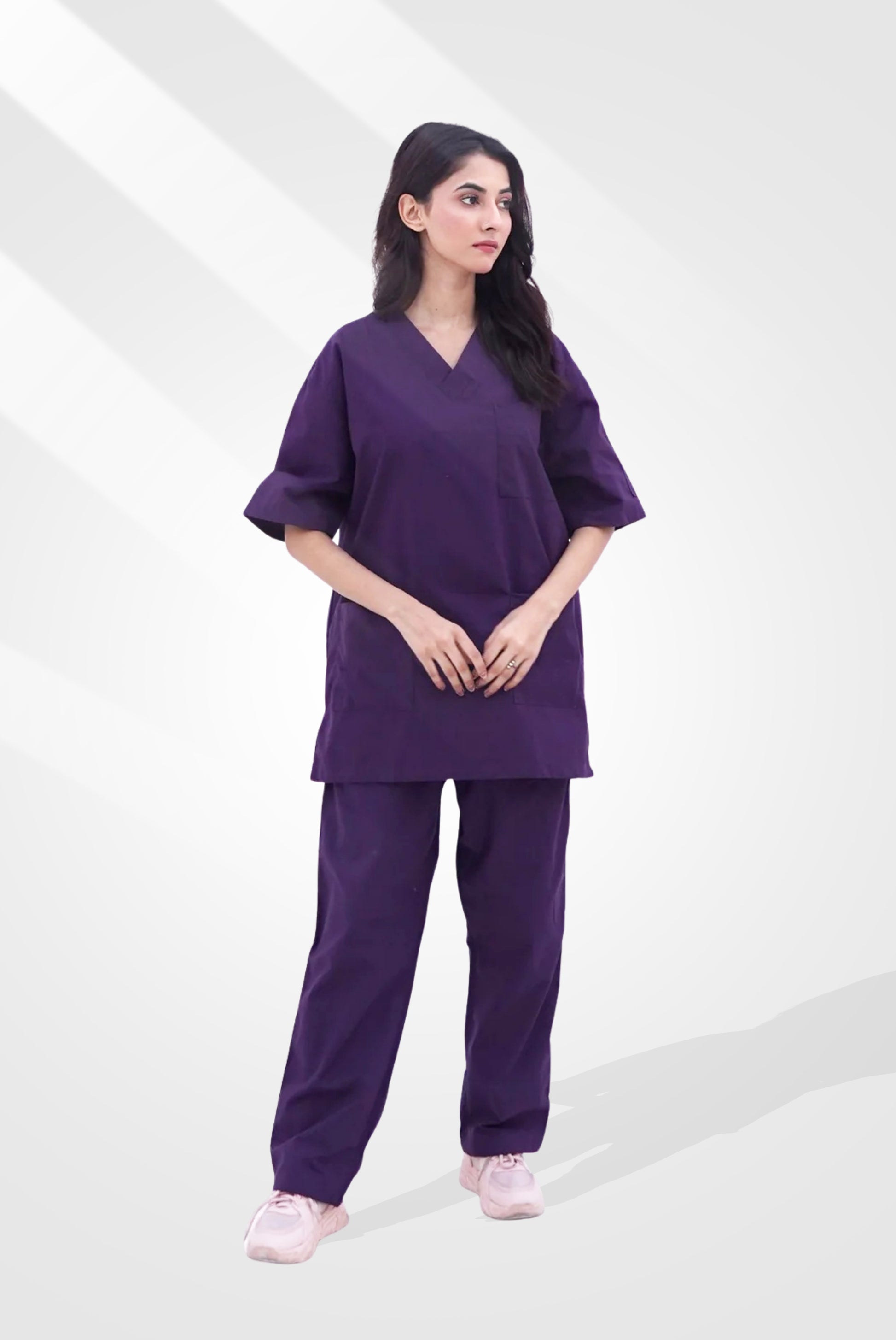 Purple Scrub Suit For Unisex By GTEX Apparels Pakistan