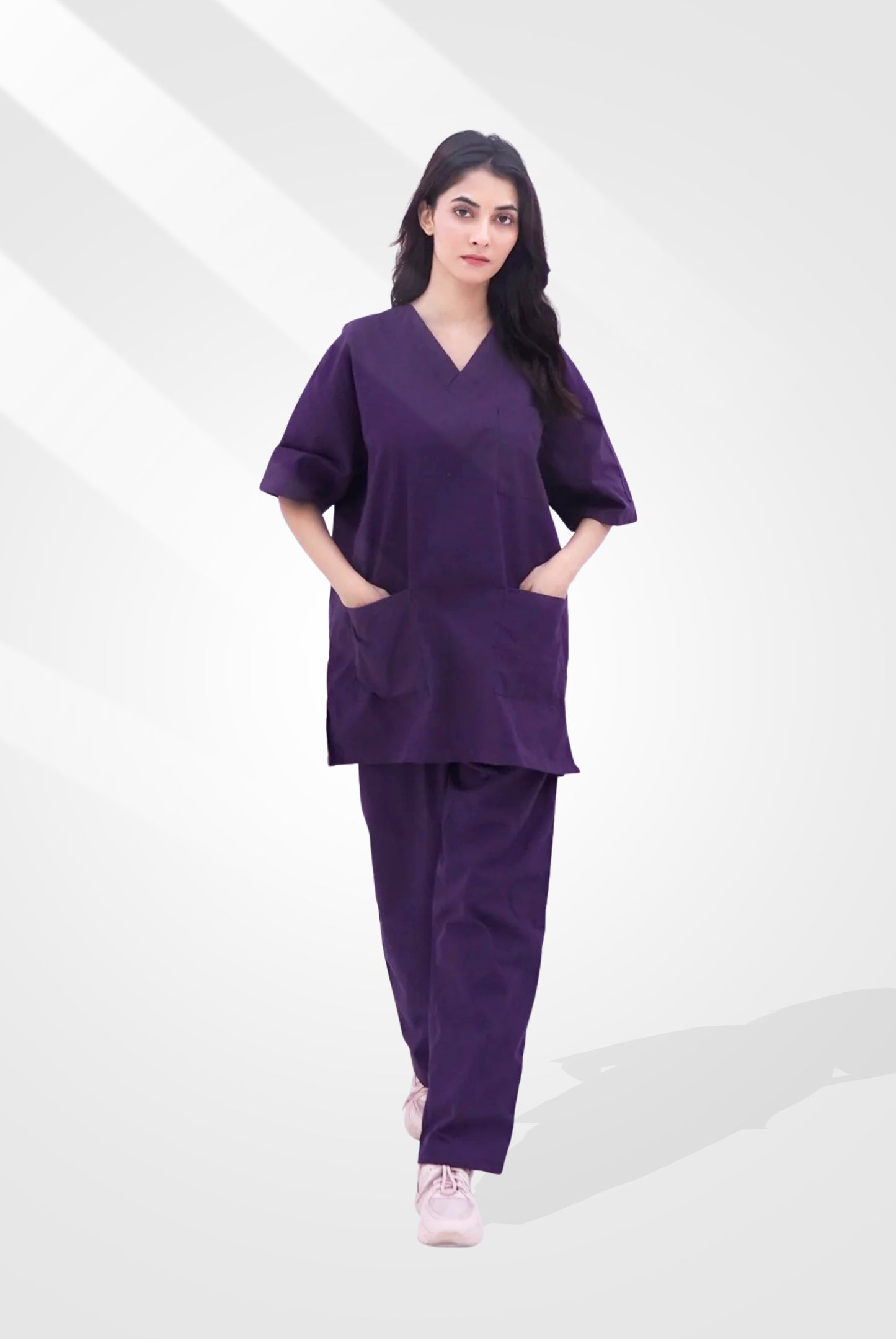 Purple Scrub Suit For Unisex By GTEX Apparels Pakistan