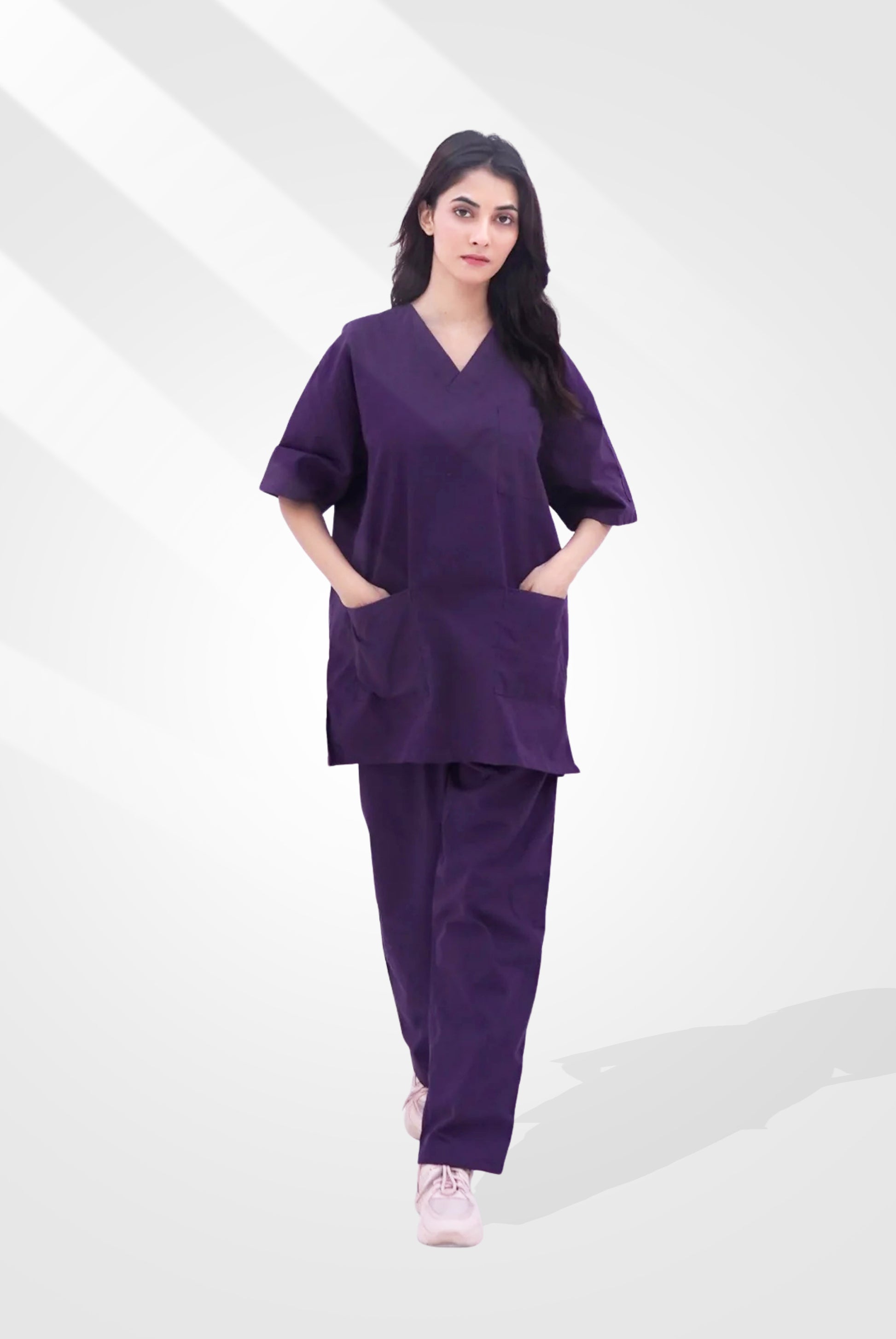 Purple Scrub Suit For Unisex By GTEX Apparels Pakistan