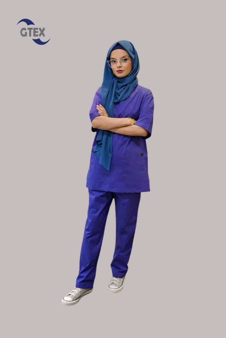 Royal Blue Scrub Suit for Unisex By GTEX Apparels Pakistan
