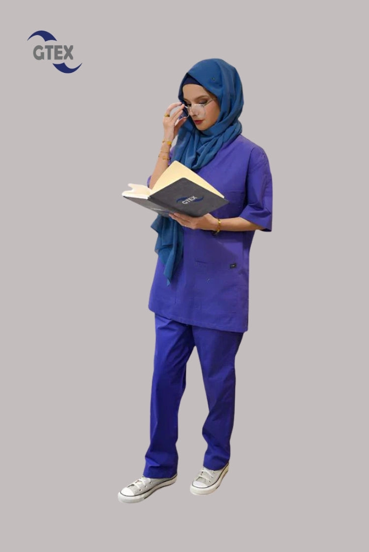 Royal Blue Scrub Suit for Unisex By GTEX Apparels Pakistan