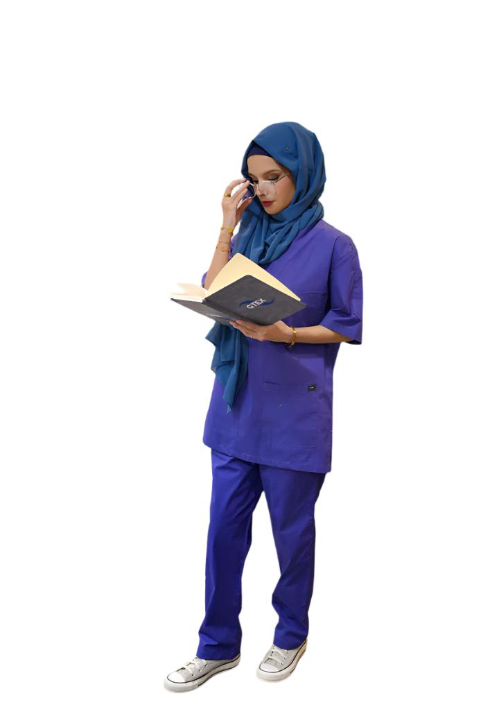 Royal Blue Scrub Suit for Unisex By GTEX Apparels Pakistan