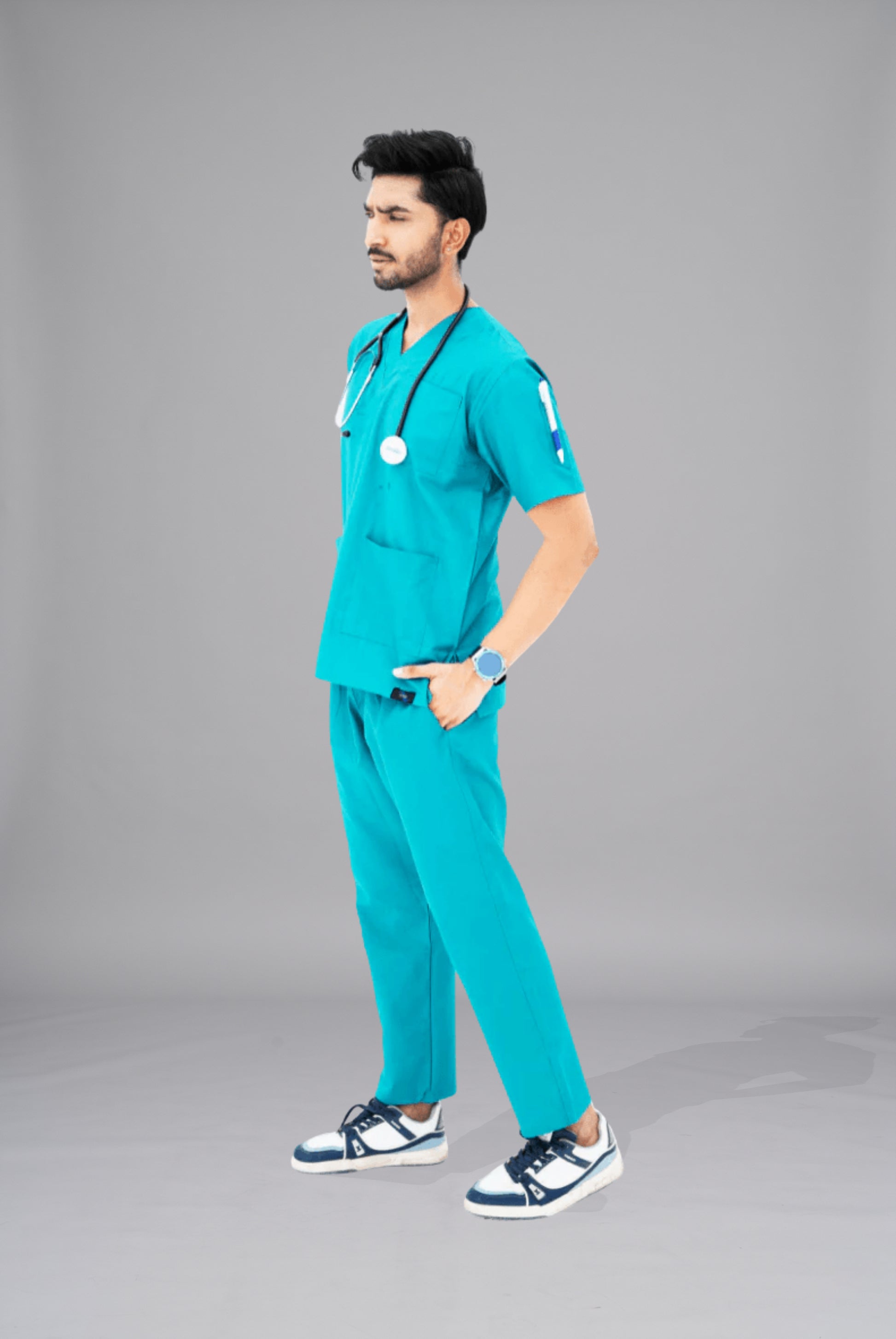 Buy sea green scrubs for men in Pakistan by Gtex Apparels comfortable workwear for daily use 3